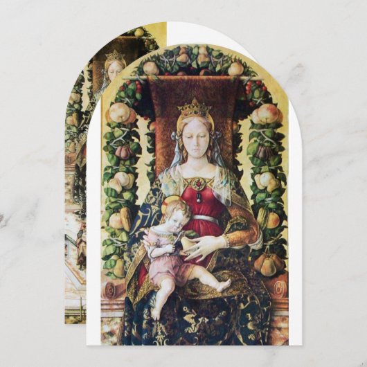 VIRGIN MET KINDERkerstfeest White Kaart (Voorkant / Achterkant)