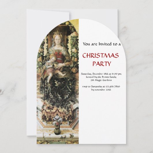 VIRGIN MET KINDERkerstfeest White Kaart (Achterkant)