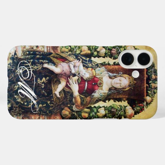 VIRGIN MET KINDERMonogram Case-Mate iPhone Case (Achterkant (horizontaal))