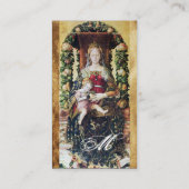 VIRGIN MET KINDERMONOGRAM-PARchment Visitekaartje (Achterkant)