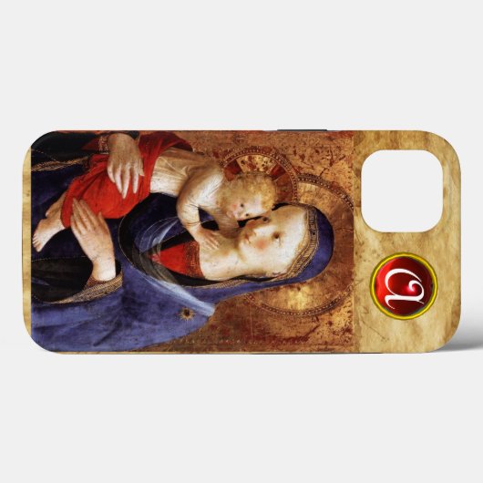 VIRGIN MET KINDERrood Ruby Monogram Case-Mate iPhone Case (Achterkant (horizontaal))