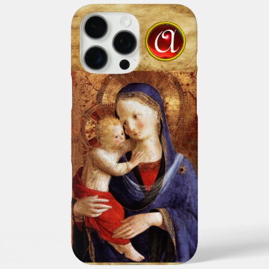 VIRGIN MET KINDERrood Ruby Monogram Case-Mate iPhone Case (Achterkant)