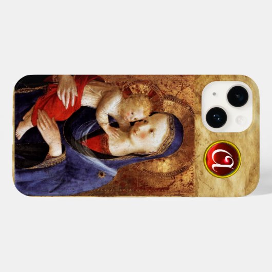 VIRGIN MET KINDERrood Ruby Monogram Case-Mate iPhone Case (Achterkant (horizontaal))