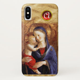 VIRGIN MET KINDERrood Ruby Monogram iPhone X Hoesje
