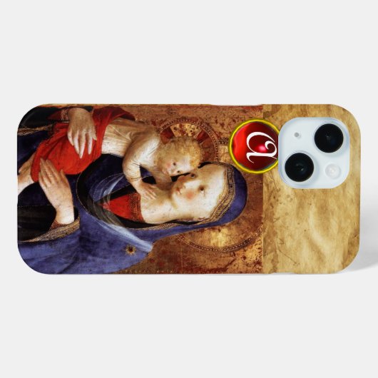 VIRGIN MET KINDERrood Ruby Monogram Case-Mate iPhone Case (Achterkant (horizontaal))