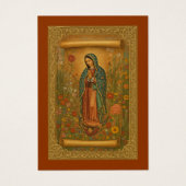 Virgin Mexico Guadalupe - Spaans Funeral Prayer Visitekaartje (Voorkant)