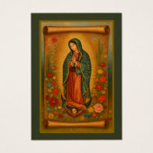 Virgin Mexico Guadalupe - Spaans Funeral Prayer Visitekaartje (Voorkant)
