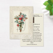 Virgin Mexico Guadalupe - Spaans Funeral Prayer Visitekaartje (Bureau)