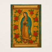 Virgin Mexico Guadalupe - Spaans Funeral Prayer Visitekaartje (Voorkant)