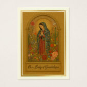 Virgin Mexico Guadalupe - Spaans Funeral Prayer Visitekaartje (Voorkant)
