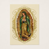 Virgin Mexico Guadalupe - Spaans Funeral Prayer Visitekaartje (Voorkant)