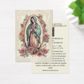 Virgin Mexico Guadalupe - Spaans Funeral Prayer Visitekaartje (Bureau)