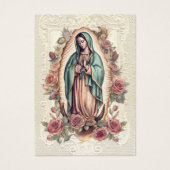 Virgin Mexico Guadalupe - Spaans Funeral Prayer Visitekaartje (Voorkant)