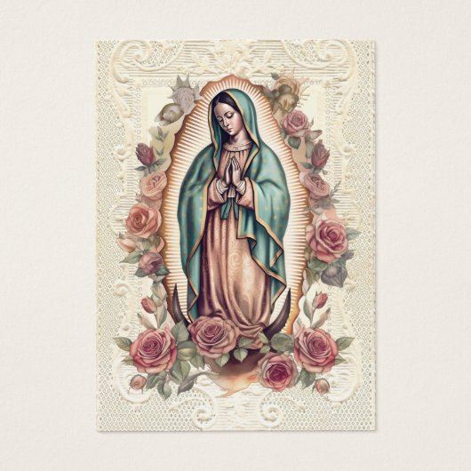 Virgin Mexico Guadalupe - Spaans Funeral Prayer Visitekaartje (Voorkant)