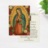 Virgin Mexico Guadalupe Spanish Funeral Prayer Visitekaartje (Bureau)
