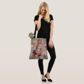 Virgin Moeder Mary Baby Jesus Floral Angels Crown Tote Bag (Op model)