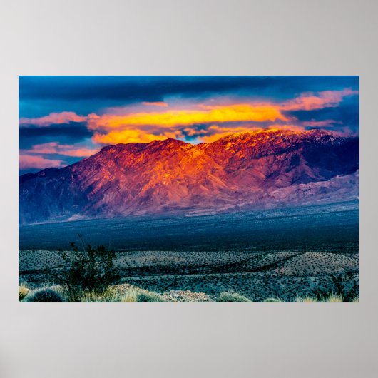 Virgin Mountains zonsondergang Poster (Voorkant)