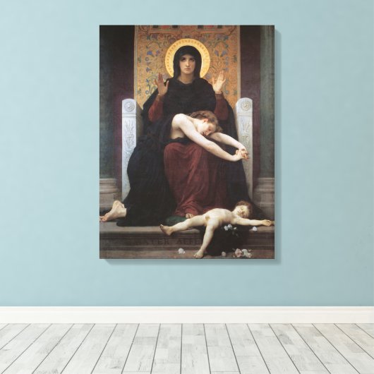 Virgin of Consolation – William Adolphe Bouguereau Canvas Afdruk (Insitu (Houten vloer))