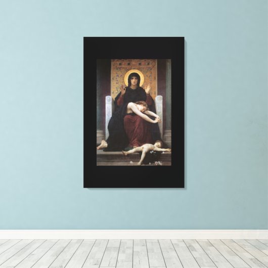 Virgin of Consolation – William Adolphe Bouguereau Canvas Afdruk (Insitu (Houten vloer))