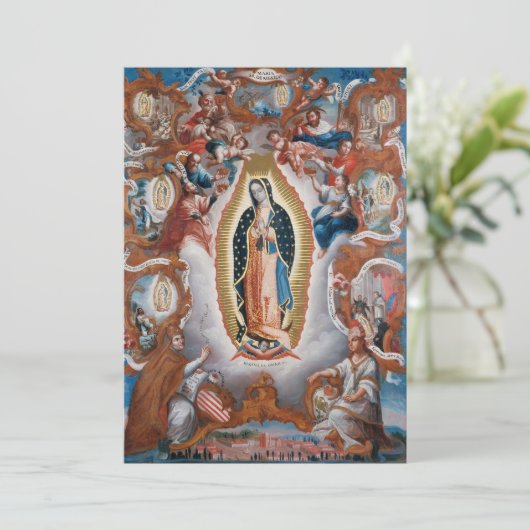 "Virgin of Guadalupe", aangepaste uitnodigingen (Staand voorkant)