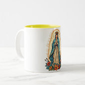 Virgin of Guadalupe Coffee Mug Tweekleurige Koffiemok (Voorkant links)