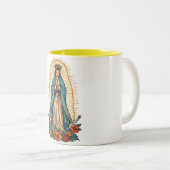 Virgin of Guadalupe Coffee Mug Tweekleurige Koffiemok (Voorkant rechts)