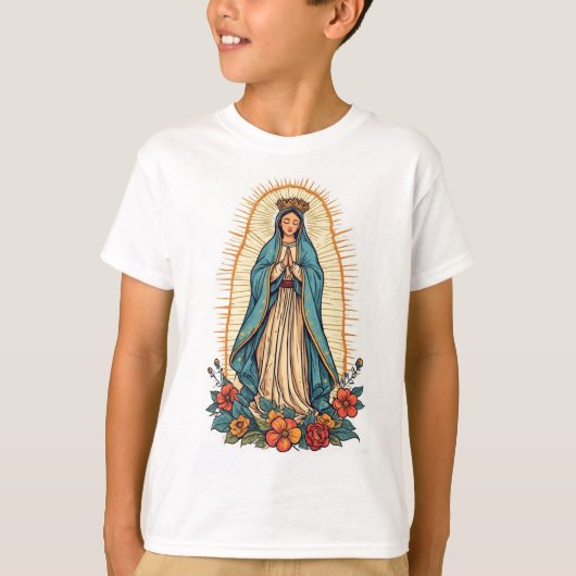 Virgin of Guadalupe Kid's Tee Shirt (Voorkant)