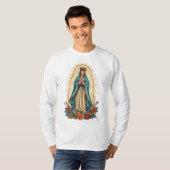 Virgin of Guadalupe Men's Long Sleeve Tee Shirt (Voorkant volledig)