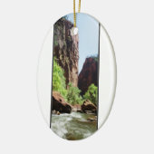 Virgin River bij Zion Nat'l Park Keramisch Ornament (Links)