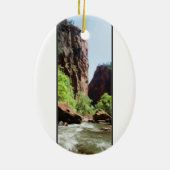 Virgin River bij Zion Nat'l Park Keramisch Ornament (Achterkant)