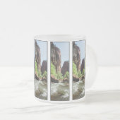 Virgin River bij Zion Nat'l Park Matglas Koffiemok (Voorkant rechts)