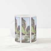 Virgin River bij Zion Nat'l Park Matglas Koffiemok (Voorkant links)