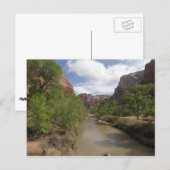 Virgin River in de lente in het Nationaal Park Zio Briefkaart (Voorkant / Achterkant)