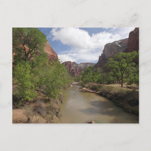 Virgin River in de lente in het Nationaal Park Zio Briefkaart (Voorkant)