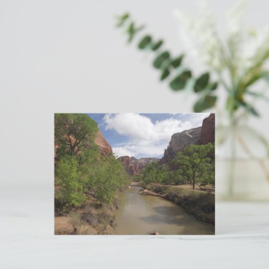 Virgin River in de lente in het Nationaal Park Zio Briefkaart (Staand voorkant)