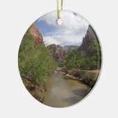 Virgin River in de lente in het Nationaal Park Zio Keramisch Ornament (Links)