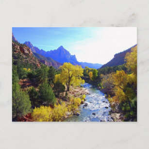 Virgin River, Zion, Utah, Briefkaart