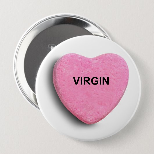 VIRGIN RONDE BUTTON 4,0 CM (Voorkant /achterkant)