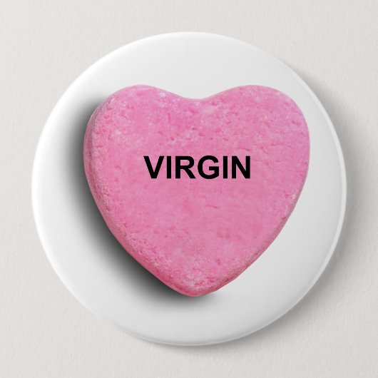VIRGIN RONDE BUTTON 4,0 CM (Voorkant)