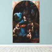 Virgin van de Rocks door Leonardo da Vinci Canvas Afdruk (Insitu (Houten vloer))