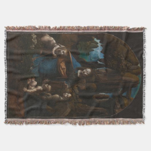 Virgin van de Rocks door Leonardo da Vinci Deken (Voorkant)