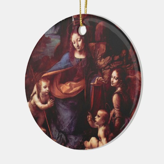 Virgin van de Rocks door Leonardo da Vinci Keramisch Ornament (Links)