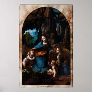 Virgin van de Rocks door Leonardo da Vinci Poster