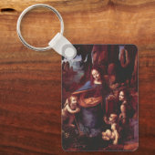 Virgin van de Rocks door Leonardo da Vinci Sleutelhanger (Voorkant)