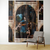 Virgin van de Rocks door Leonardo da Vinci Wandkleed (In situ)