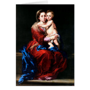 Virgin van de Rosary - Bartolome Esteban Murillo