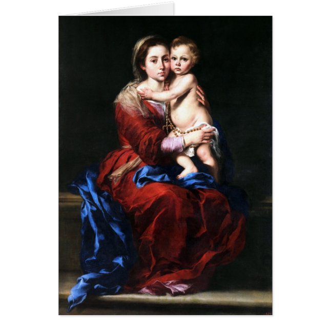 Virgin van de Rosary - Bartolome Esteban Murillo (Voorkant)