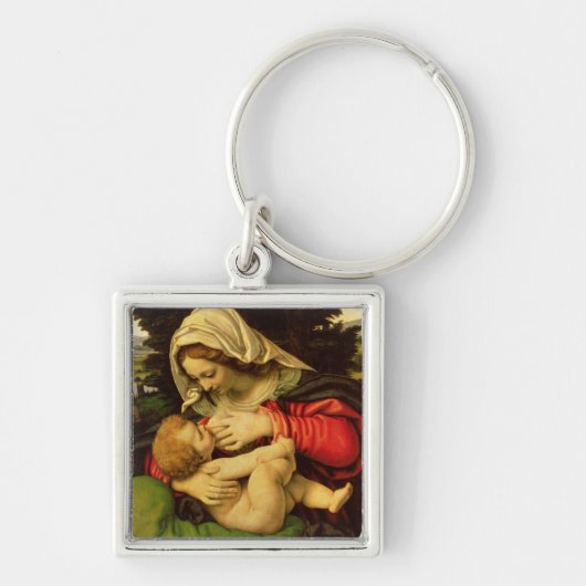 Virgin van Groen Kussen, 1507-10 Sleutelhanger (Voorkant)