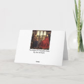 Virgin van Kanselier Rolin door Jan van Eyck Feestdagen Kaart (Achterkant)
