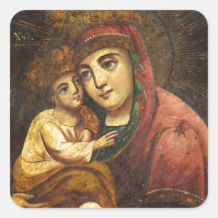 Virgin van Pochayiv Oekraïens pictogram Vierkante Sticker